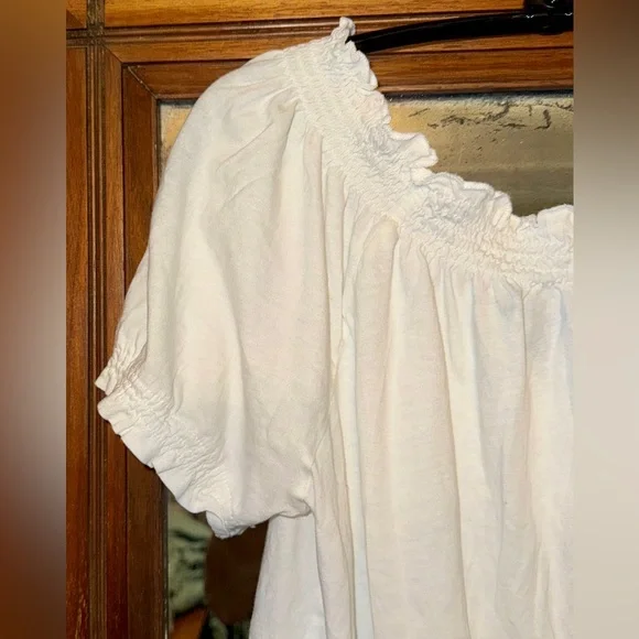 Women's Lauren Ralph Lauren Cropped Blouse, size Petite Medium - Picture 10 of 11